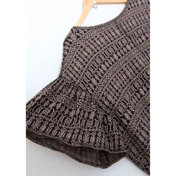 Free People Full Bloom Peasant Top Pullover in Black Flutter Boho Cotton L $98 - Picture 13 of 16